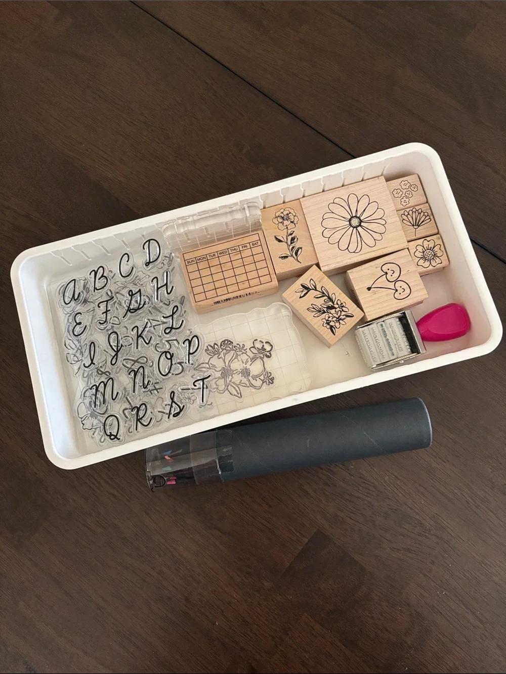 Stamps Art Creative Set Bundle in Tray for Planners Notebooks Bullet Journal